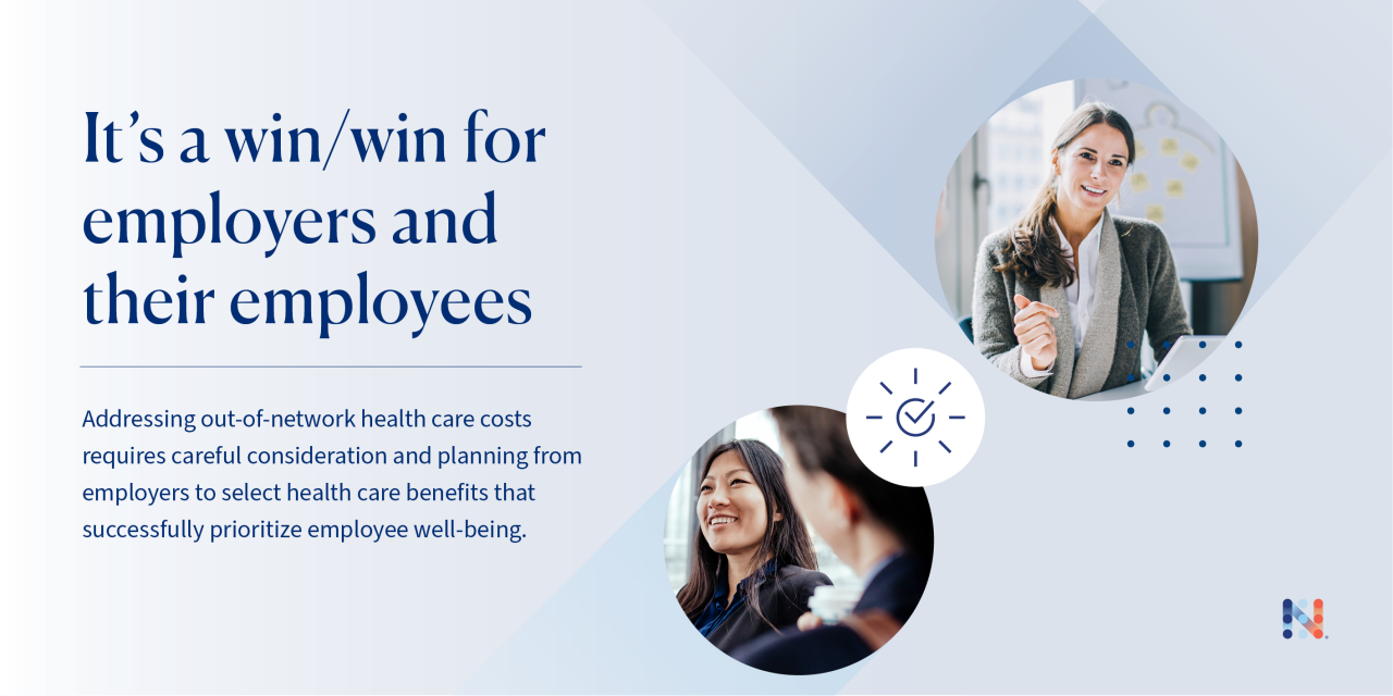 Graphic highlighting how employers and employees benefit from addressing health care costs from mental health services